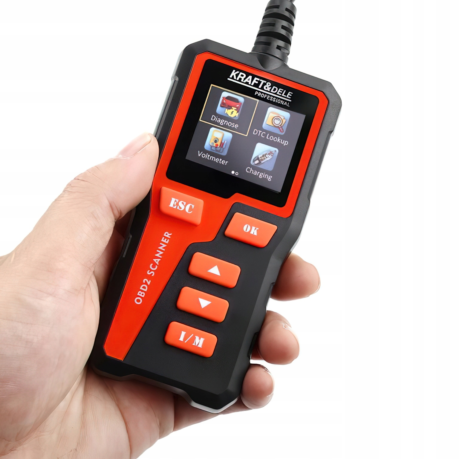 Tester Diagnostyczny Samochodowy LCD OBD II/EOBD Kraft&Dele