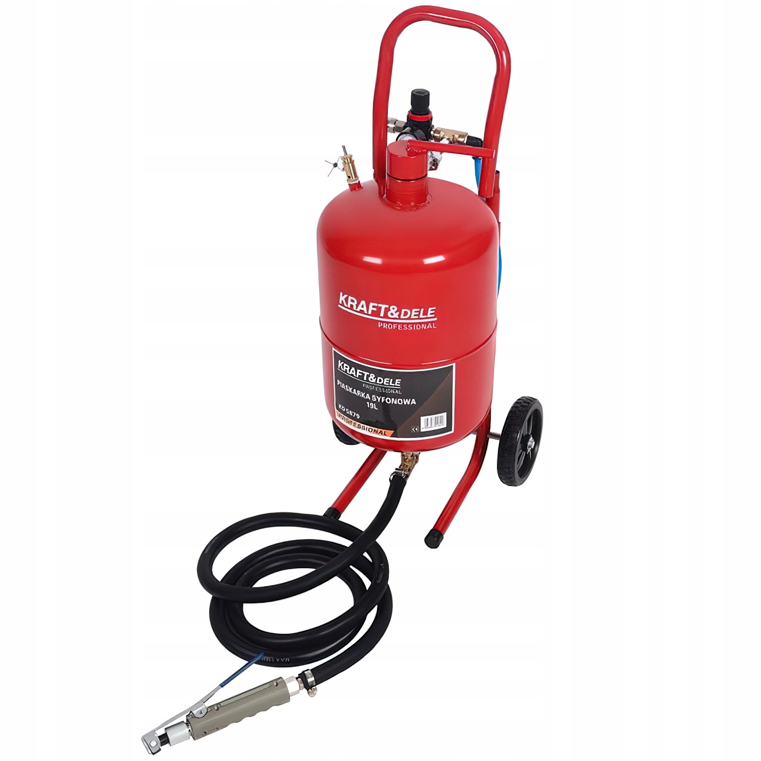 Przenośna Piaskarka Syfonowa Usuwania Farb 10 Bar Akcesoria 19L Kraft&Dele