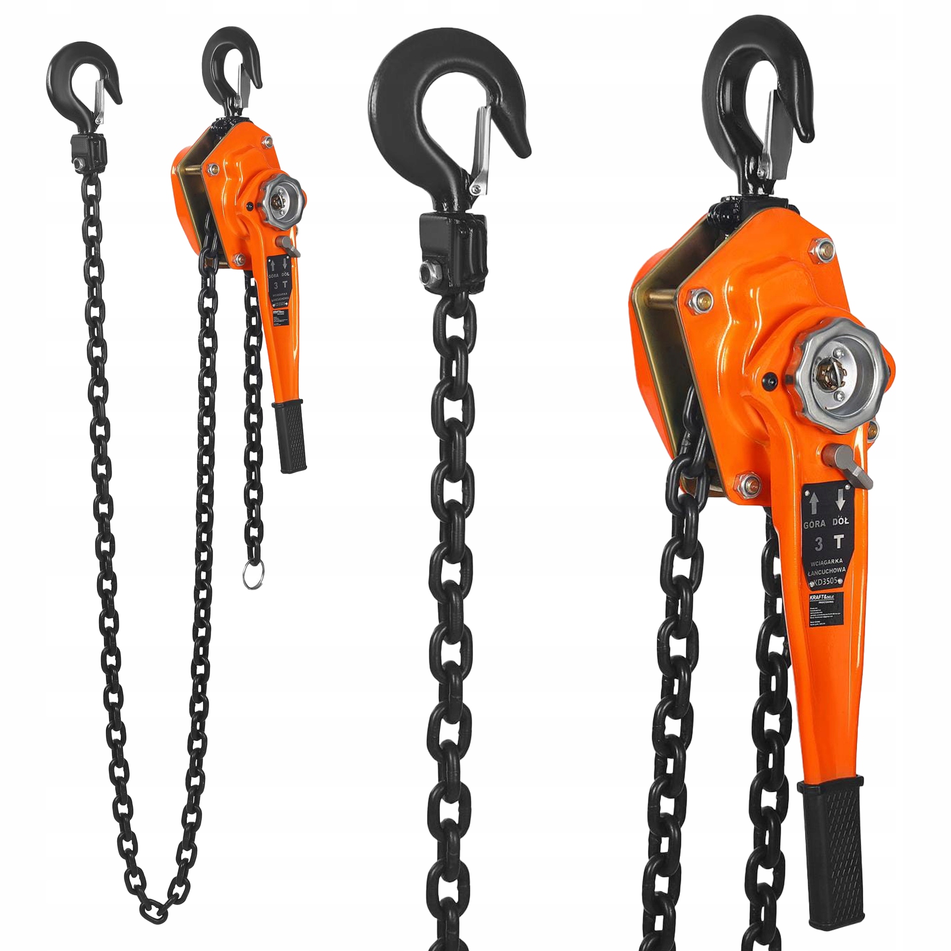 Ręczna Wciągarka Dźwigniowa 3000 Kg 3T 3 m Kraft&Dele