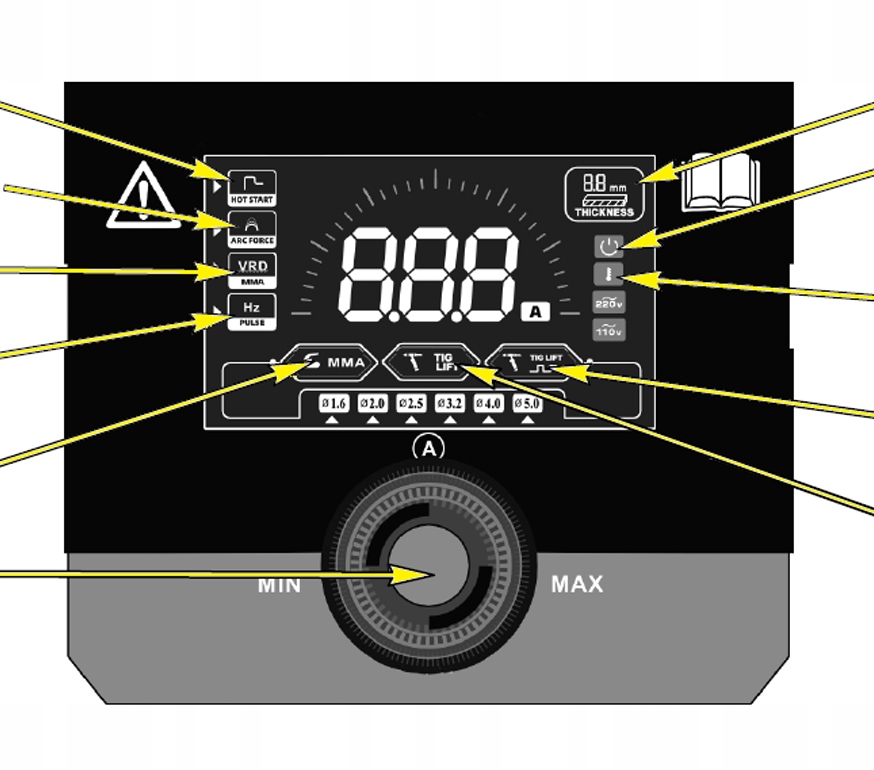 SPAWARKA INWERTOROWA INWERTEROWA MMA TIG IGBT 340A Kraft&Dele KD3431