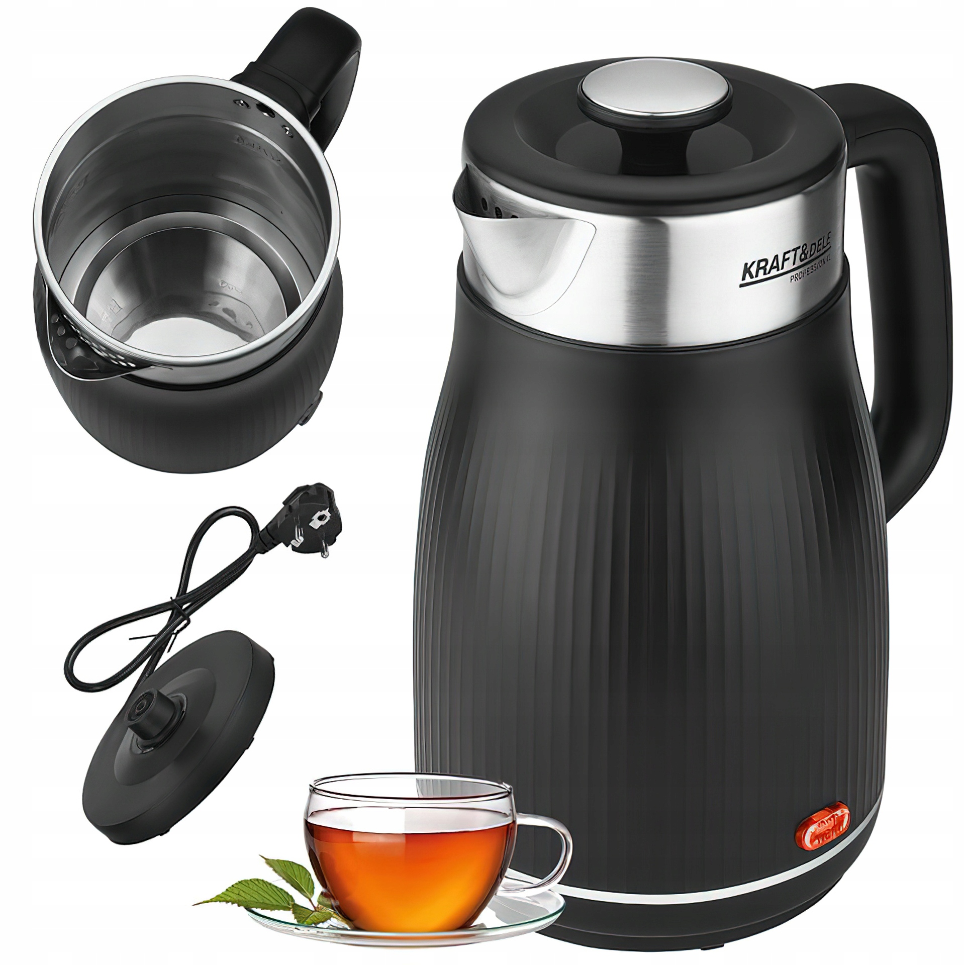 Czajnik Elektryczny 1,8L 2400W 230V Stal Nierdzewna Kraft&Dele