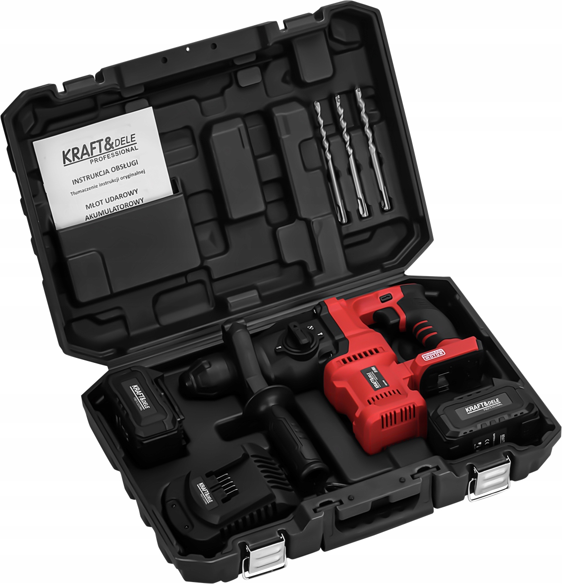 Młot Udarowy SDS Plus 3,5J Akumulatorowy 21V 2 x 4Ah Kraft&Dele