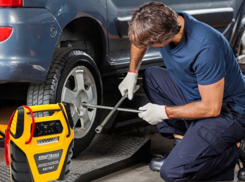 5W1 JUMP STARTER PROSTOWNIK ROZRUCH POWERBANK KOMPRESOR 17 Ah ŁADOWARKA LED