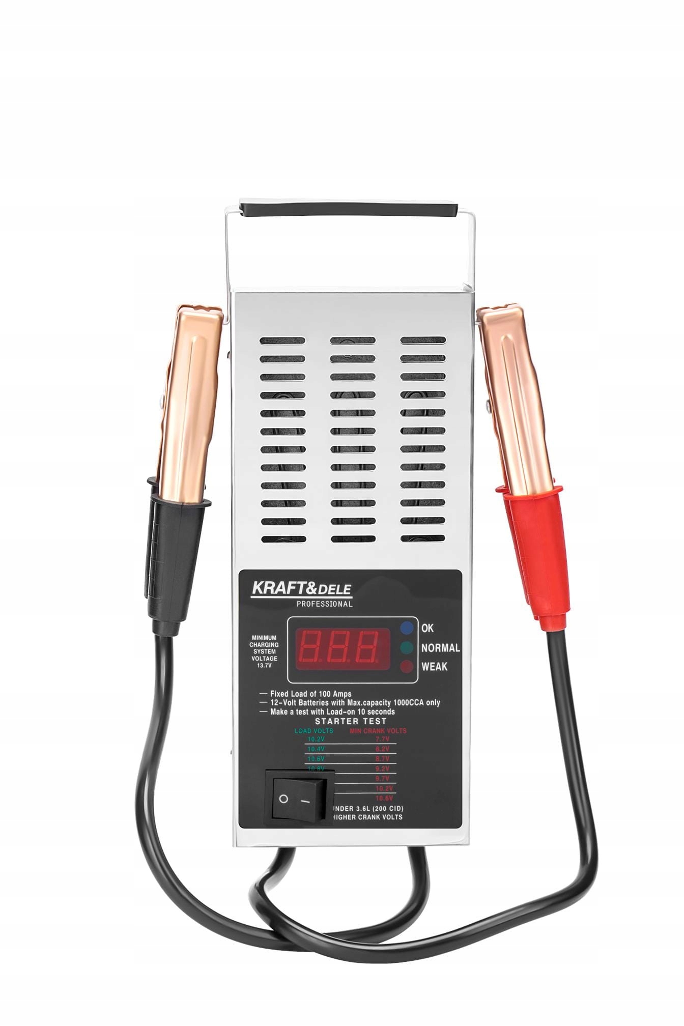 Tester Cyfrowy do Sprawdzania Akumulatorów 12V 150-1400A Kraft&Dele