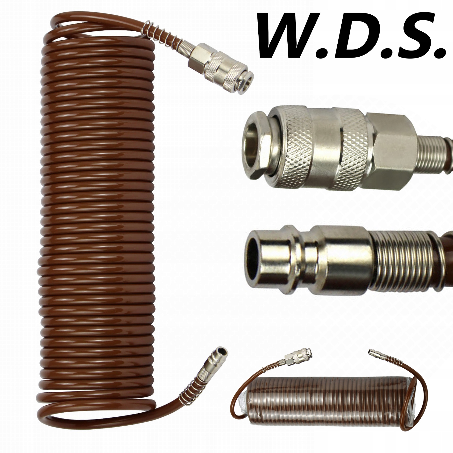 Wąż Spiralny Pneumatyczny do Kompresora 8x12 mm 10 m 8 Bar Kraft&Dele