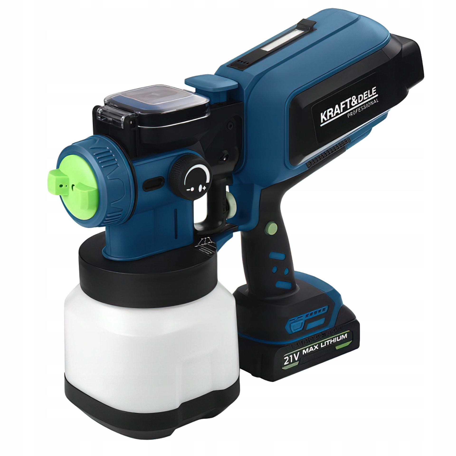 Bezprzewodowy Akumulatorowy Pistolet Natryskowy Lakierniczy 21V 1,2 L LED