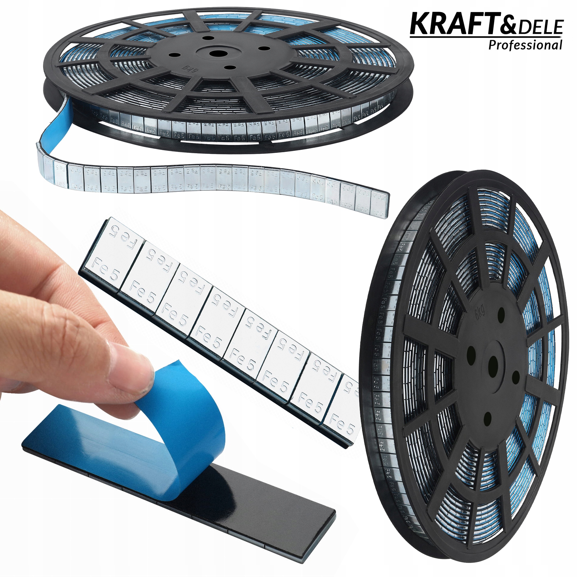 Ciężarki Klejone Powlekane Cynkiem 5g x 1200 Sztuk Felg Rolka Kraft&Dele