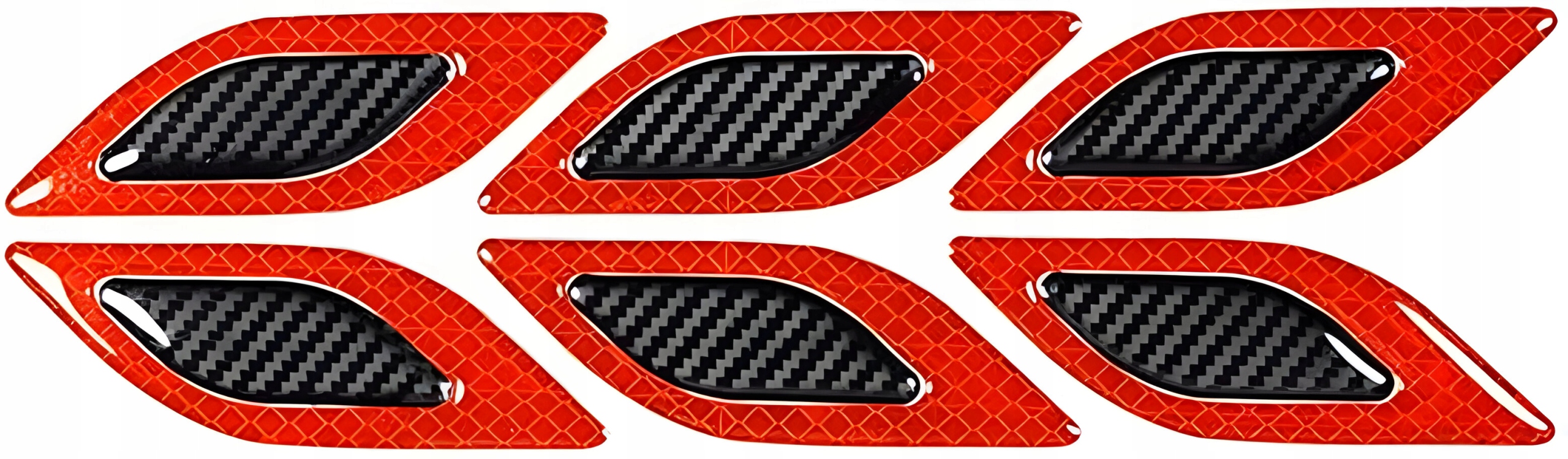 6 NAKLEJKI NALEPKI FOLIA OCHRONNA ŻYWICZNA 3D ODBLASKOWA DO SAMOCHODU