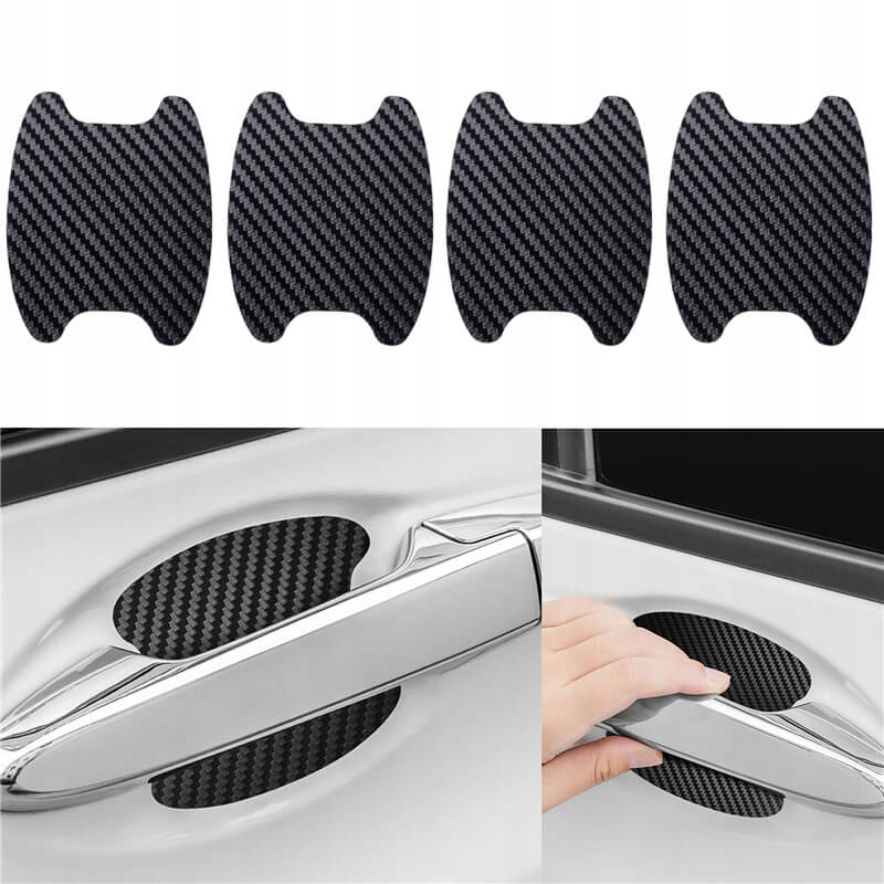 4X FOLIA OCHRONNA POD KLAMKI SAMOCHODU NALEPKI