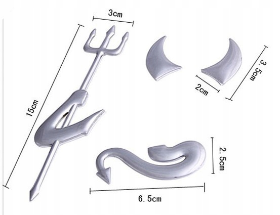 NAKLEJKA DIABEŁ DEVIL CHROM TUNING ZNACZEK
