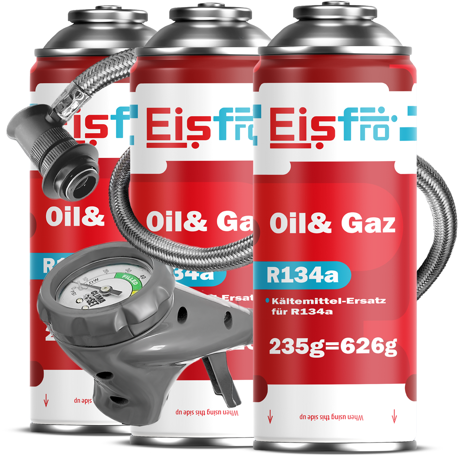 EisFro gas R134a para aire acondicionado del coche