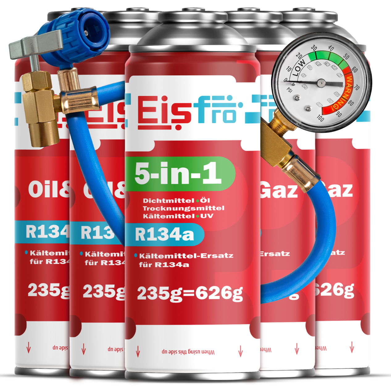 EisFro gas R134a para aire acondicionado del coche