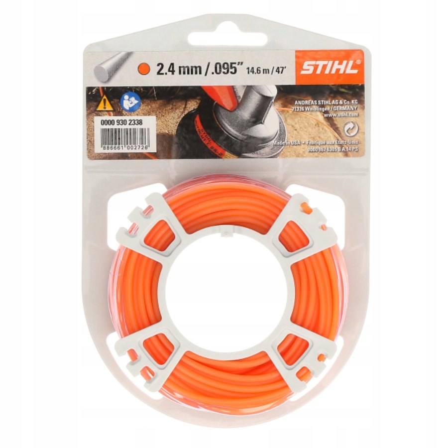 Żyłka tnąca Stihl o okrągłym przekroju 2.4mm na blistrze 14m