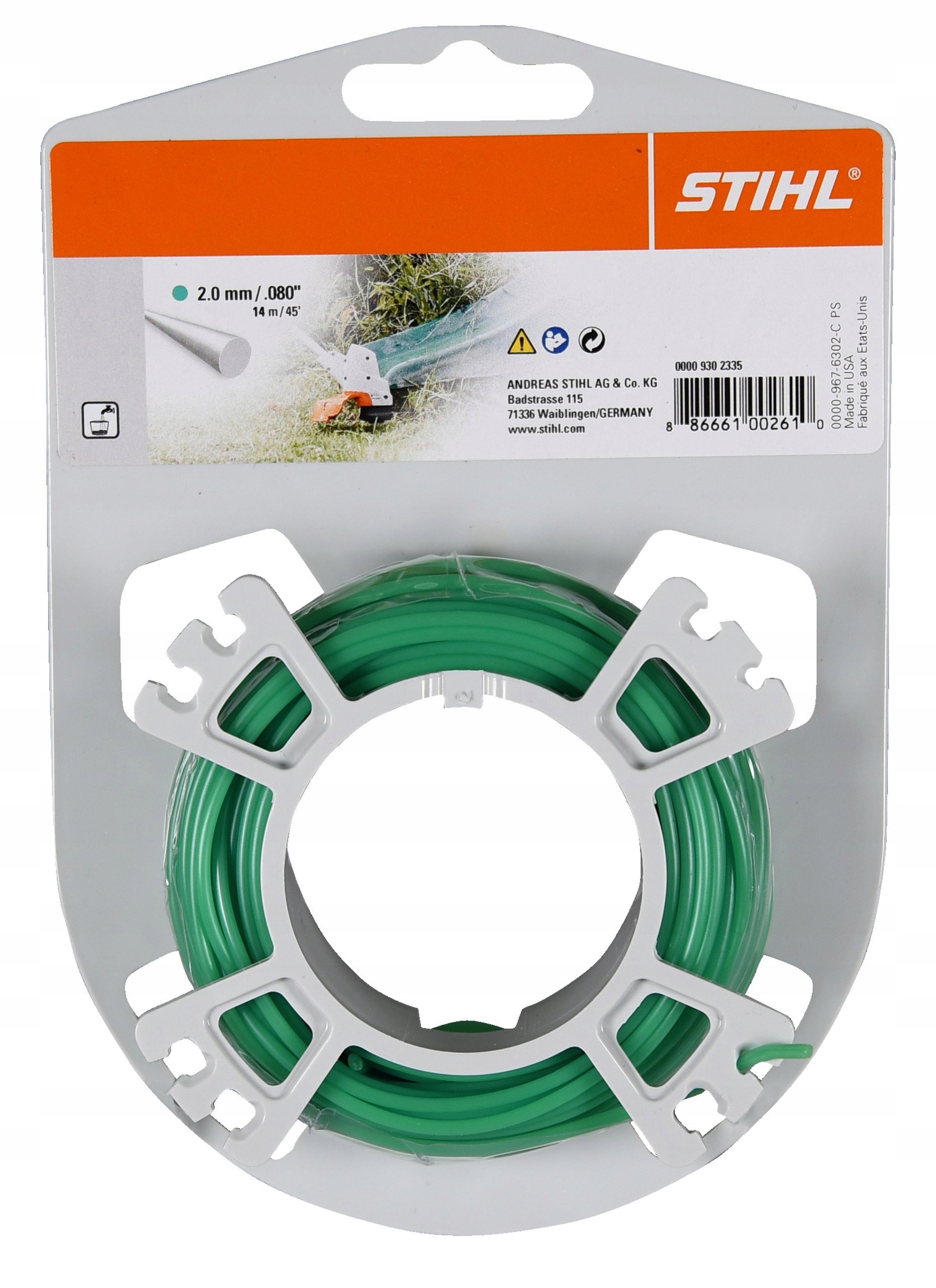 Żyłka tnąca Stihl o okrągłym przekroju 2.0mm na rolce 14m