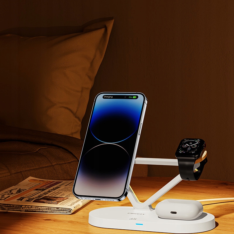 ŁADOWARKA INDUKCYJNA DO IPHONE 15 14 13 12 Qi DO MAGSAFE / AIRPODS / WATCH