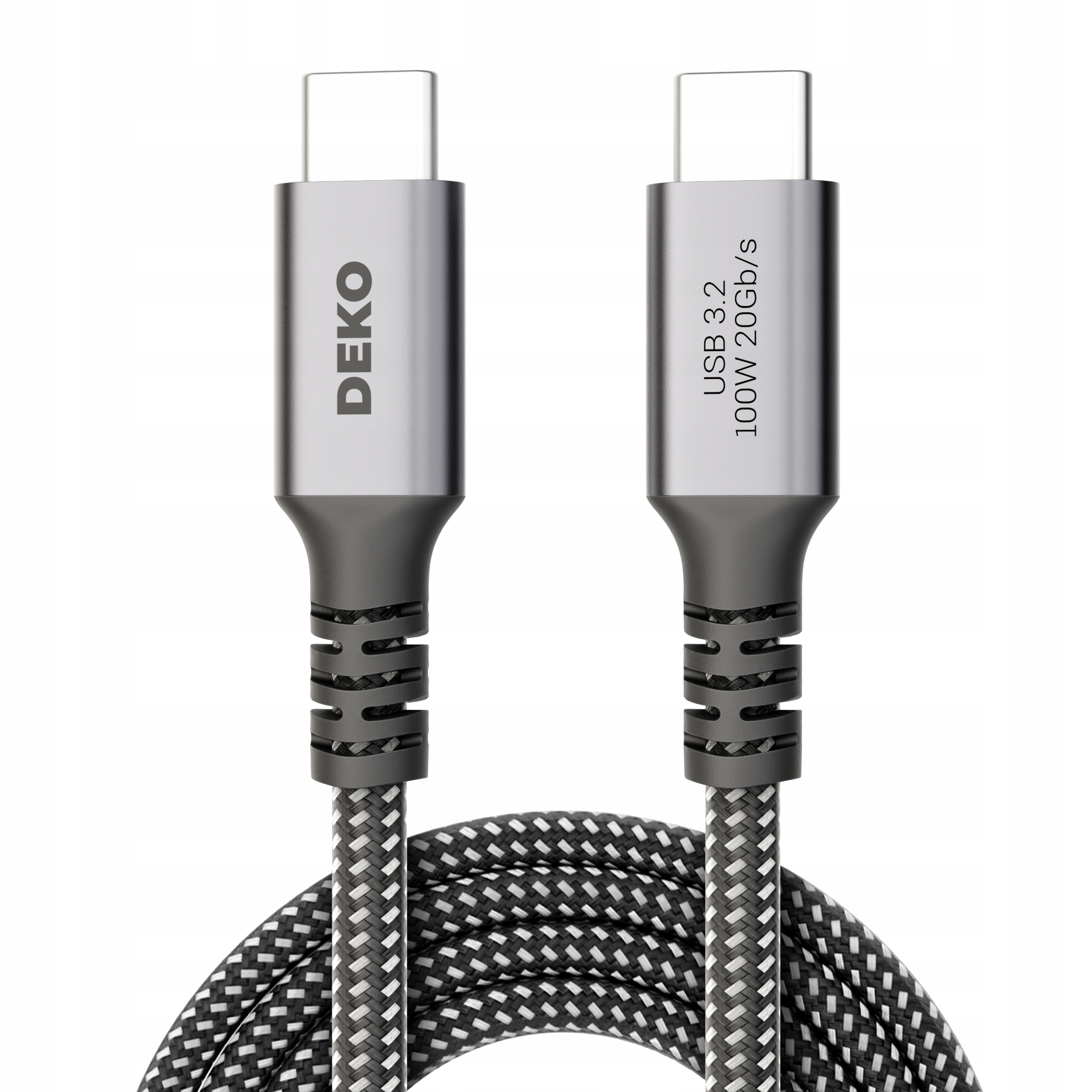 KABEL USB C SZYBKIE ŁADOWANIE 100W DO ANDROID AUTO TYP C USB3.2 KRÓTKI 0.3M