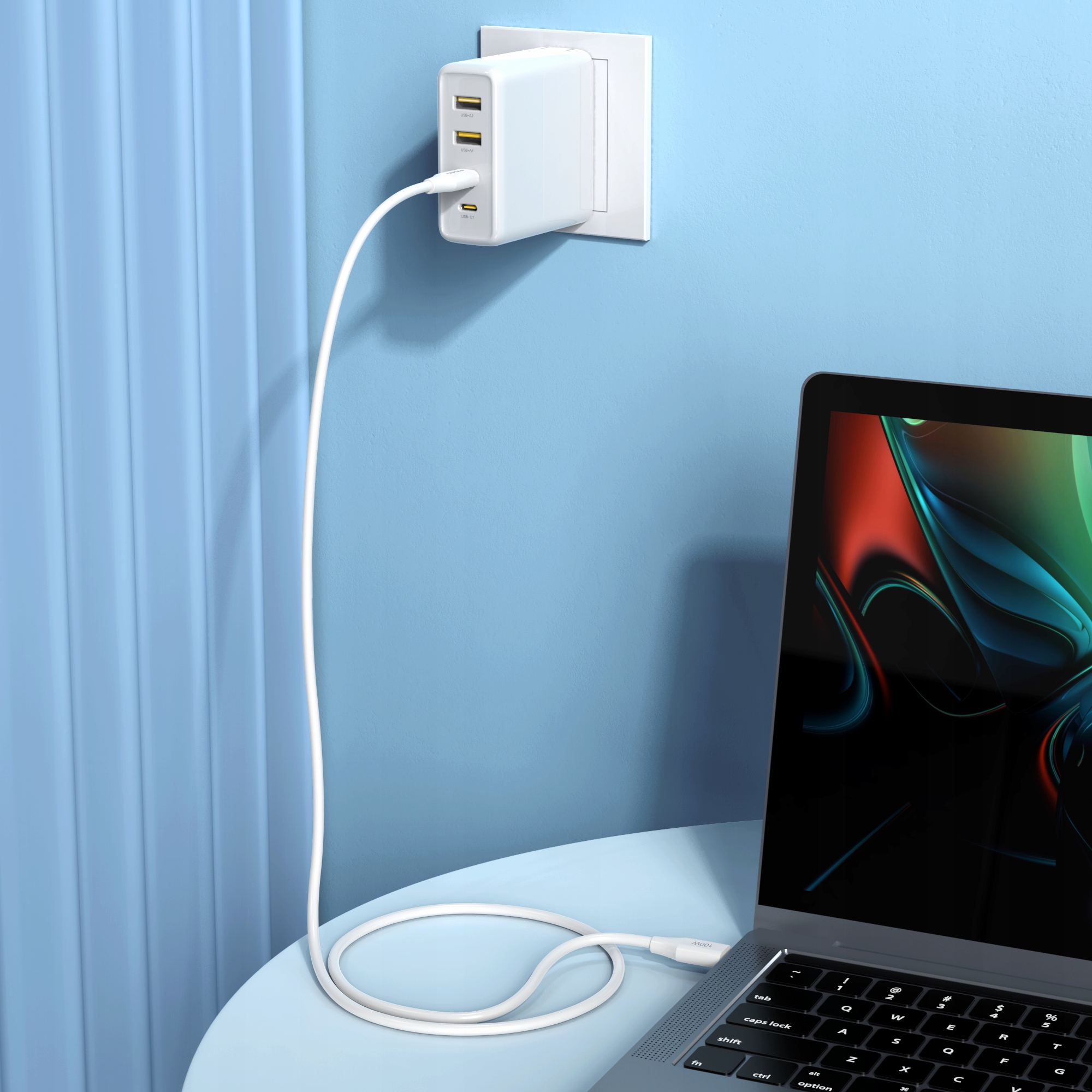 KABEL USB C SZYBKIE ŁADOWANIE USB TYP C 60W 1M DO ANDROID AUTO PISEN