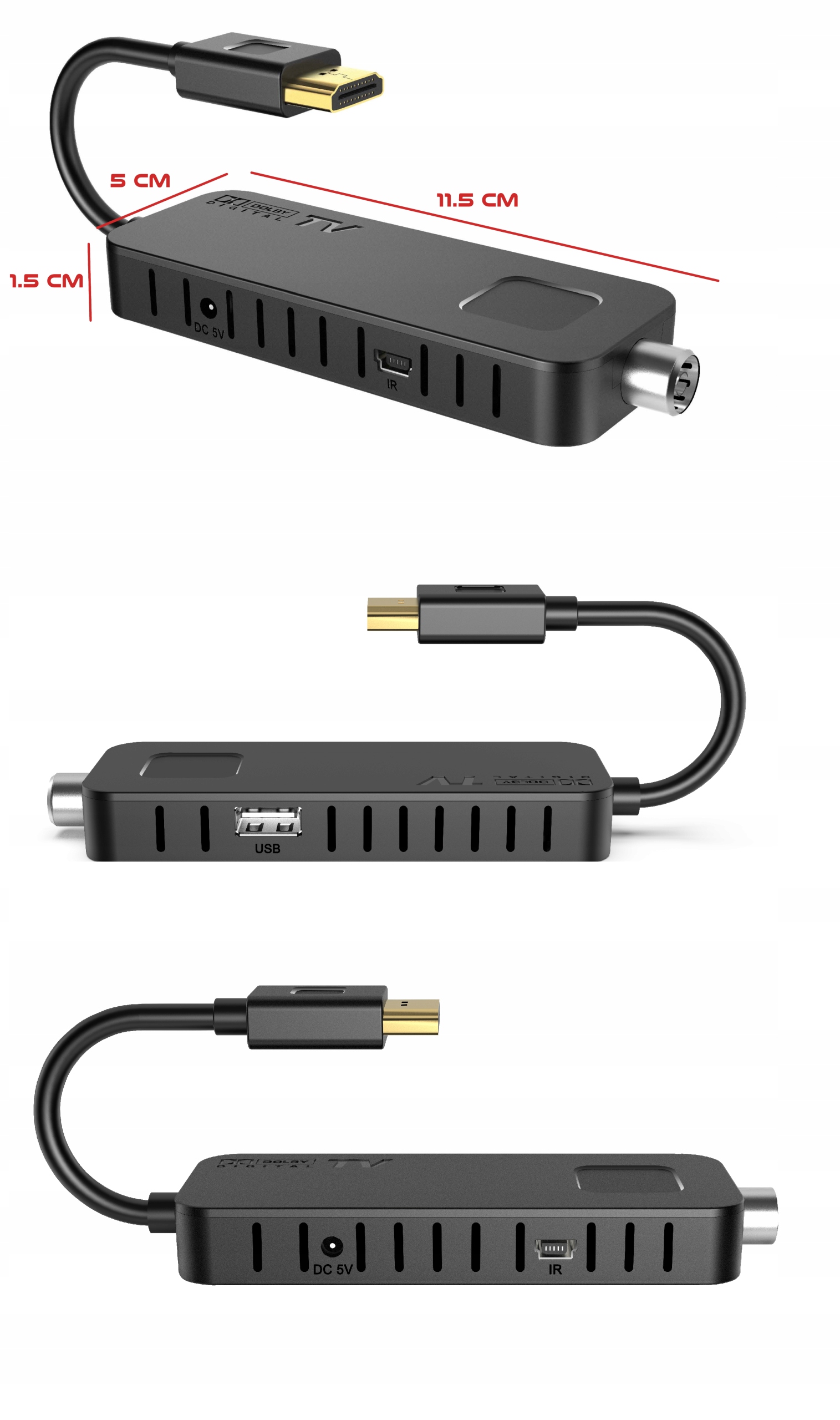 Tuner Dekoder DVBT2 DekoTV Mini Telewizji Naziemnej DVB-T2 HEVC H.265 DEKO