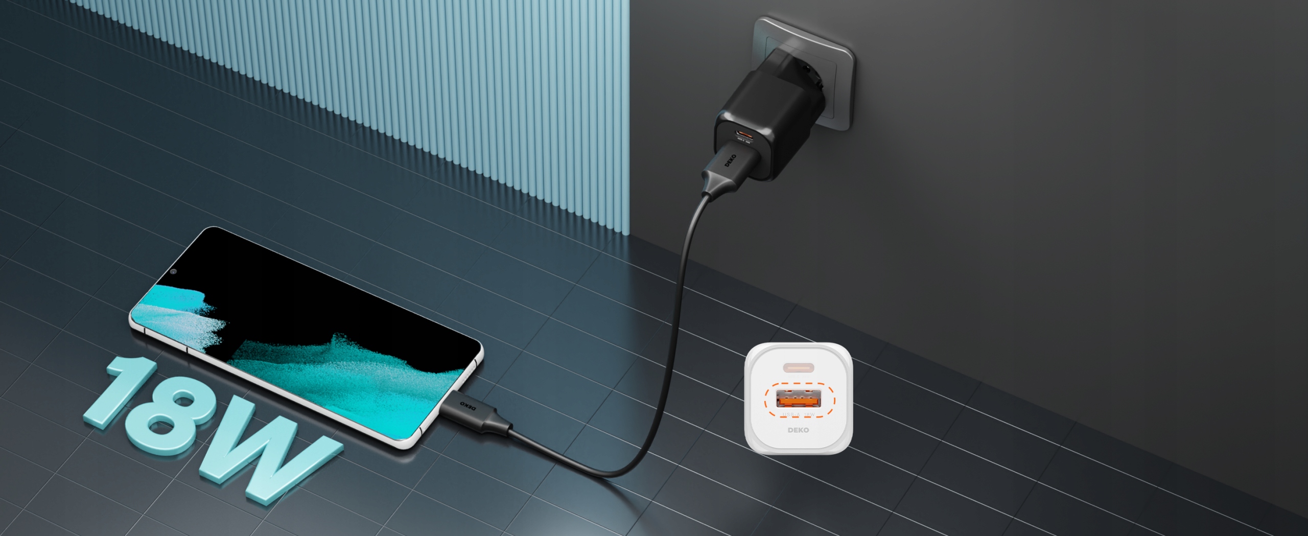 2x SZYBKA ŁADOWARKA USB C DO TELEFONU UNIWERSALNA 20W + 2x KABEL USB C 100W