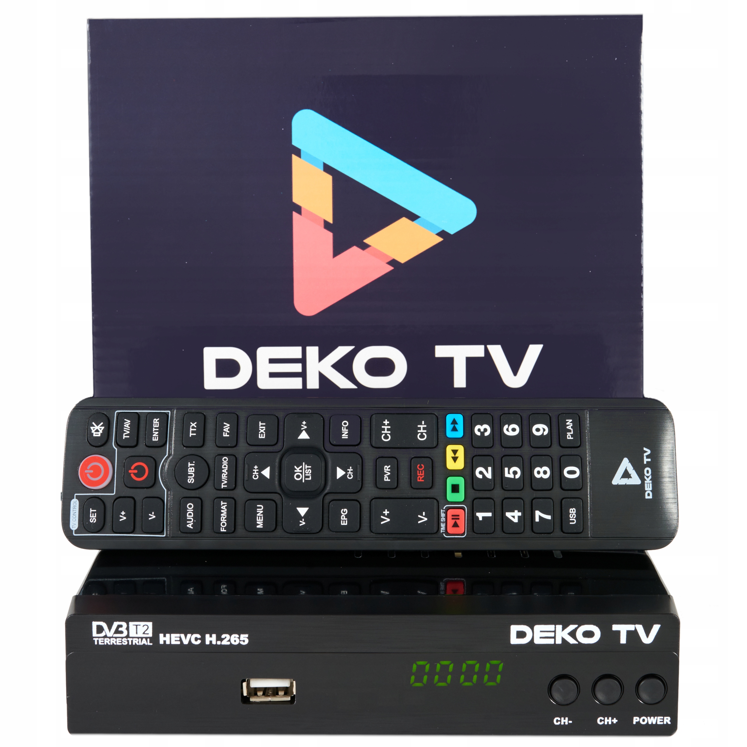 Tuner Dekoder DVBT2 DekoTV PRO Telewizji Naziemnej DVB-T2 HEVC H.265 DEKO
