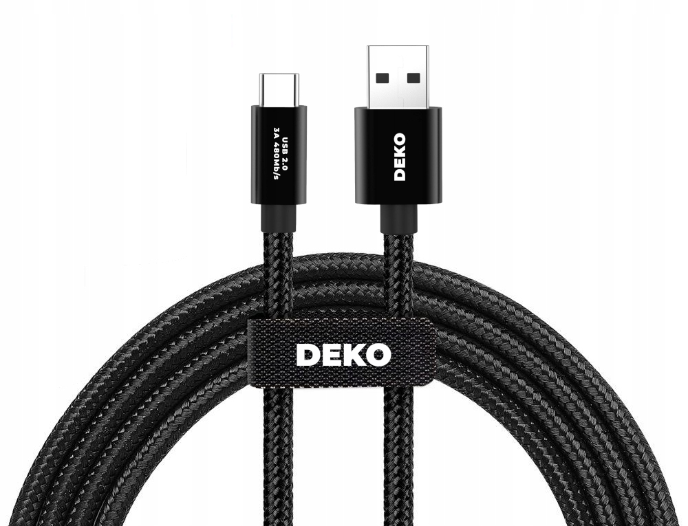 KABEL USB C SZYBKIE ŁADOWANIE DO SAMSUNG ANDROID AUTO DEKO USB TYP C 1M