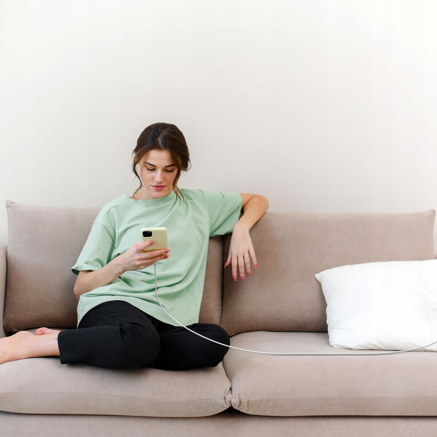 KABEL USB C SZYBKIE ŁADOWANIE USB TYP C 60W 1M DO ANDROID AUTO PISEN