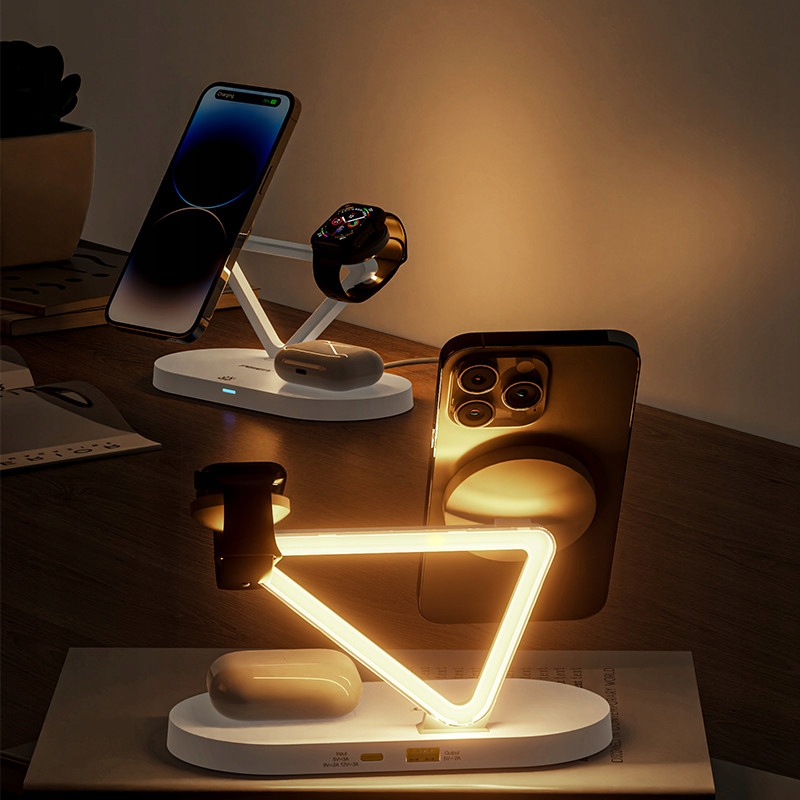 ŁADOWARKA INDUKCYJNA DO IPHONE 15 14 13 12 Qi DO MAGSAFE / AIRPODS / WATCH