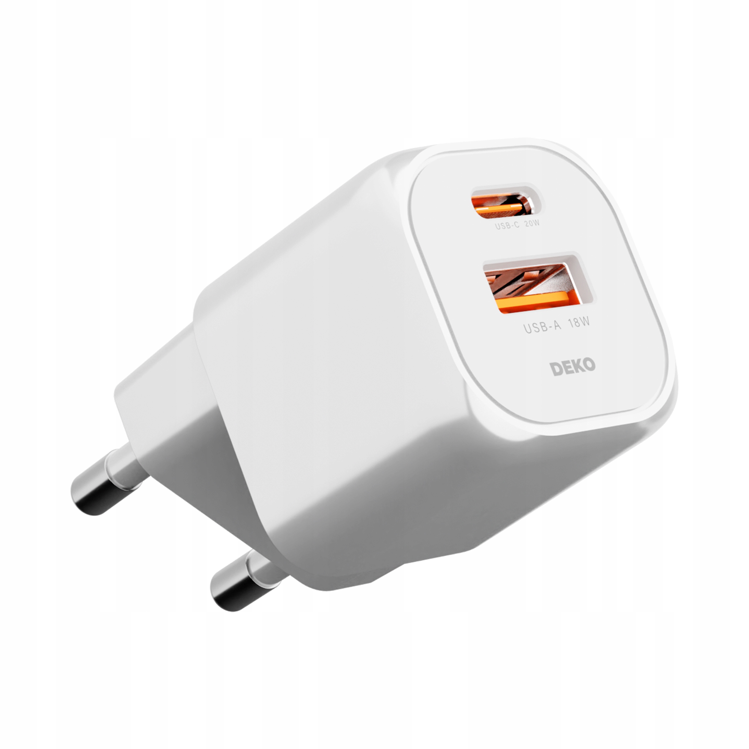 SZYBKA ŁADOWARKA USB C DO TELEFONU UNIWERSALNA 20W + KABEL USB C 100W BIAŁA