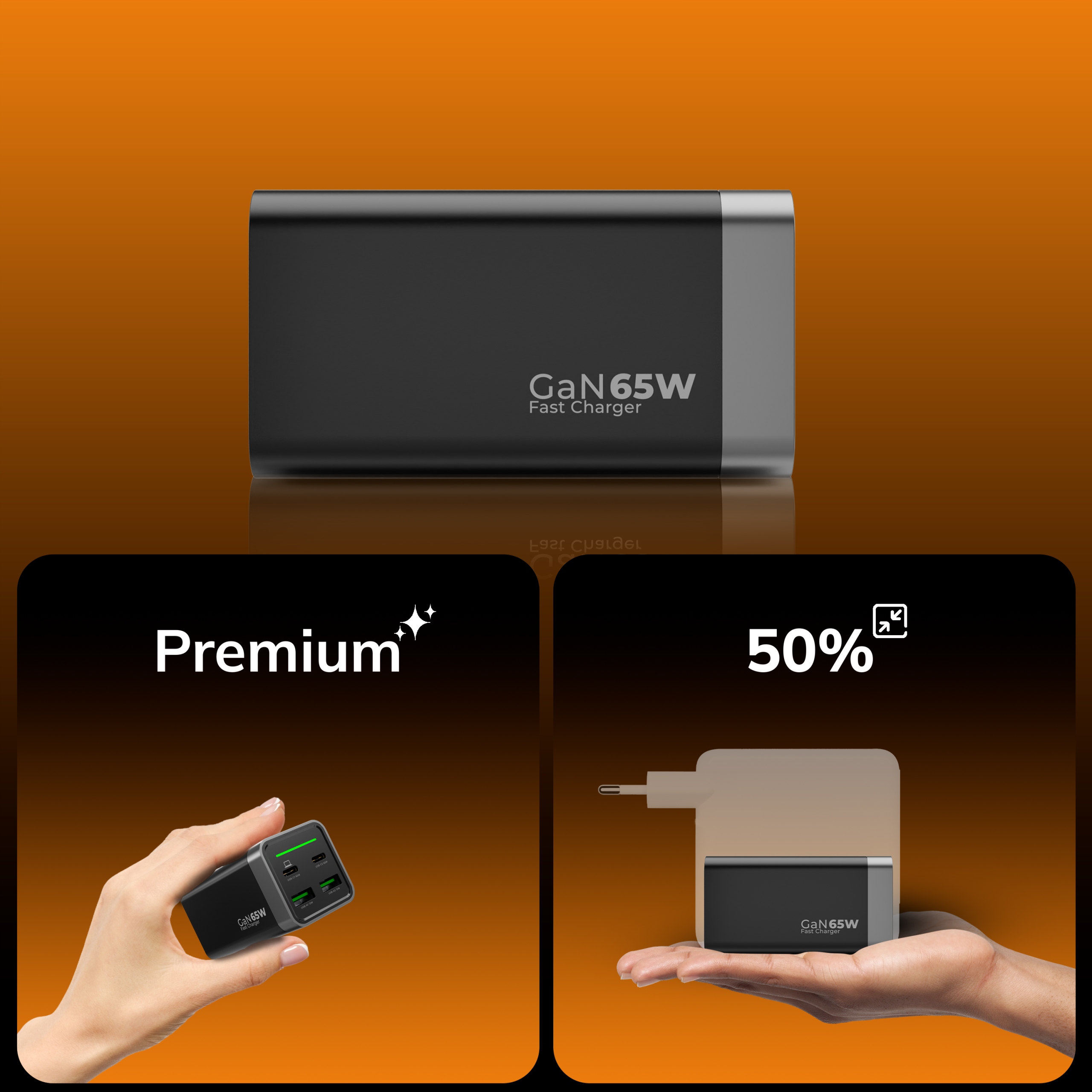 SZYBKA ŁADOWARKA NA BIURKO USB C 4x USB 65W TYP C + KABEL USB C 100W