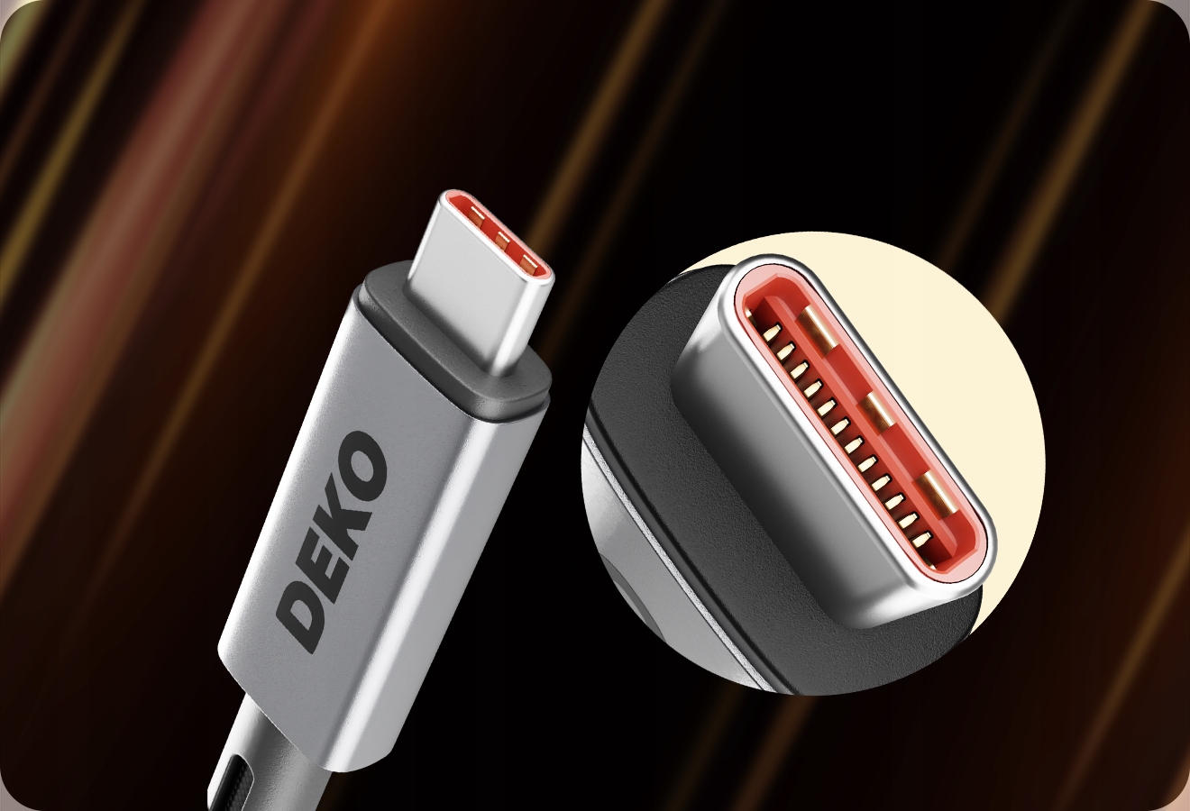 KABEL USB C SZYBKIE ŁADOWANIE USB TYP C DO APPLE Thunderbolt 240W USB4 50cm