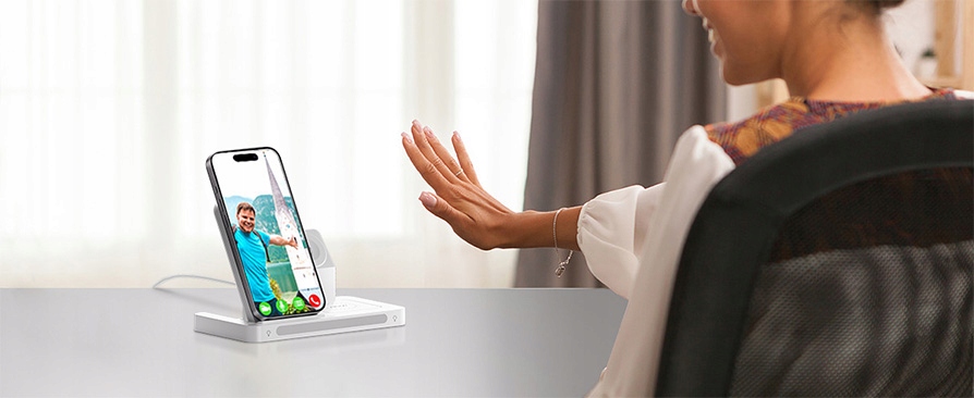 BEZPRZEWODOWA STACJA ŁADUJĄCA 3W1 IPHONE MAGSAFE WATCH AIRPODS BIAŁA PISEN