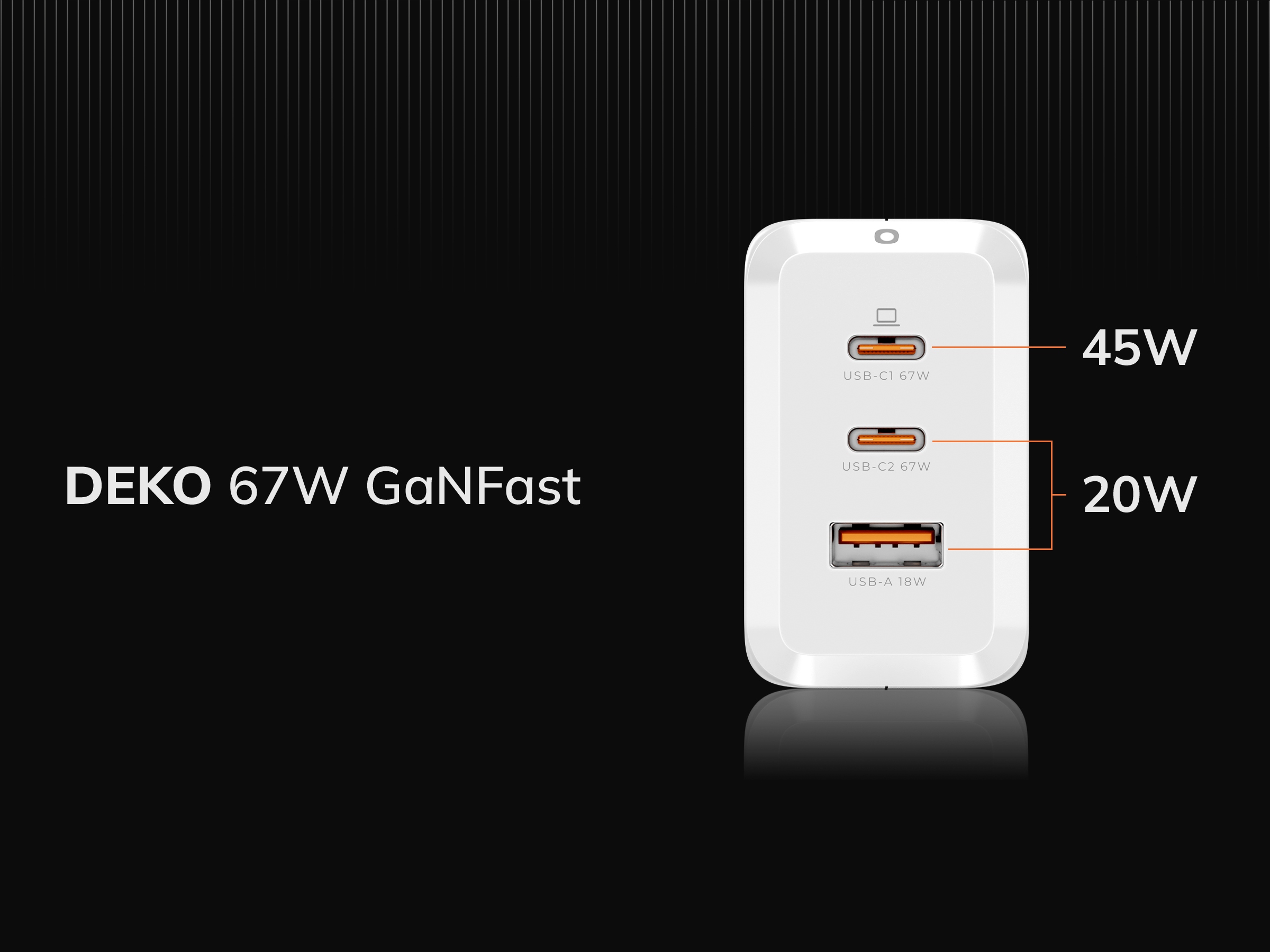 SZYBKA ŁADOWARKA USB C UNIWERSALNA 3x USB 67W 65W TYP C + KABEL USB C 100W