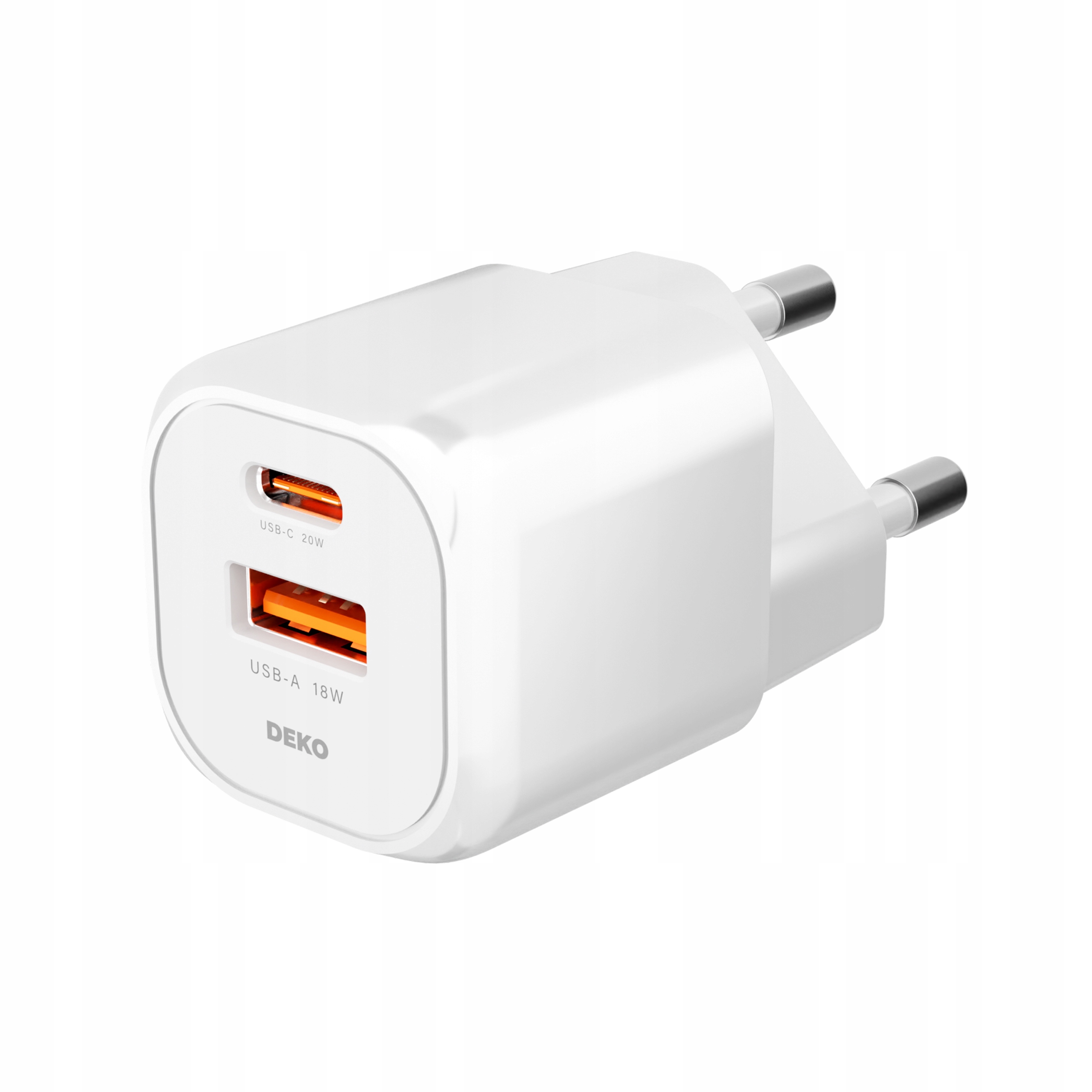 SZYBKA ŁADOWARKA USB C DO TELEFONU UNIWERSALNA 20W + KABEL USB C 100W BIAŁA