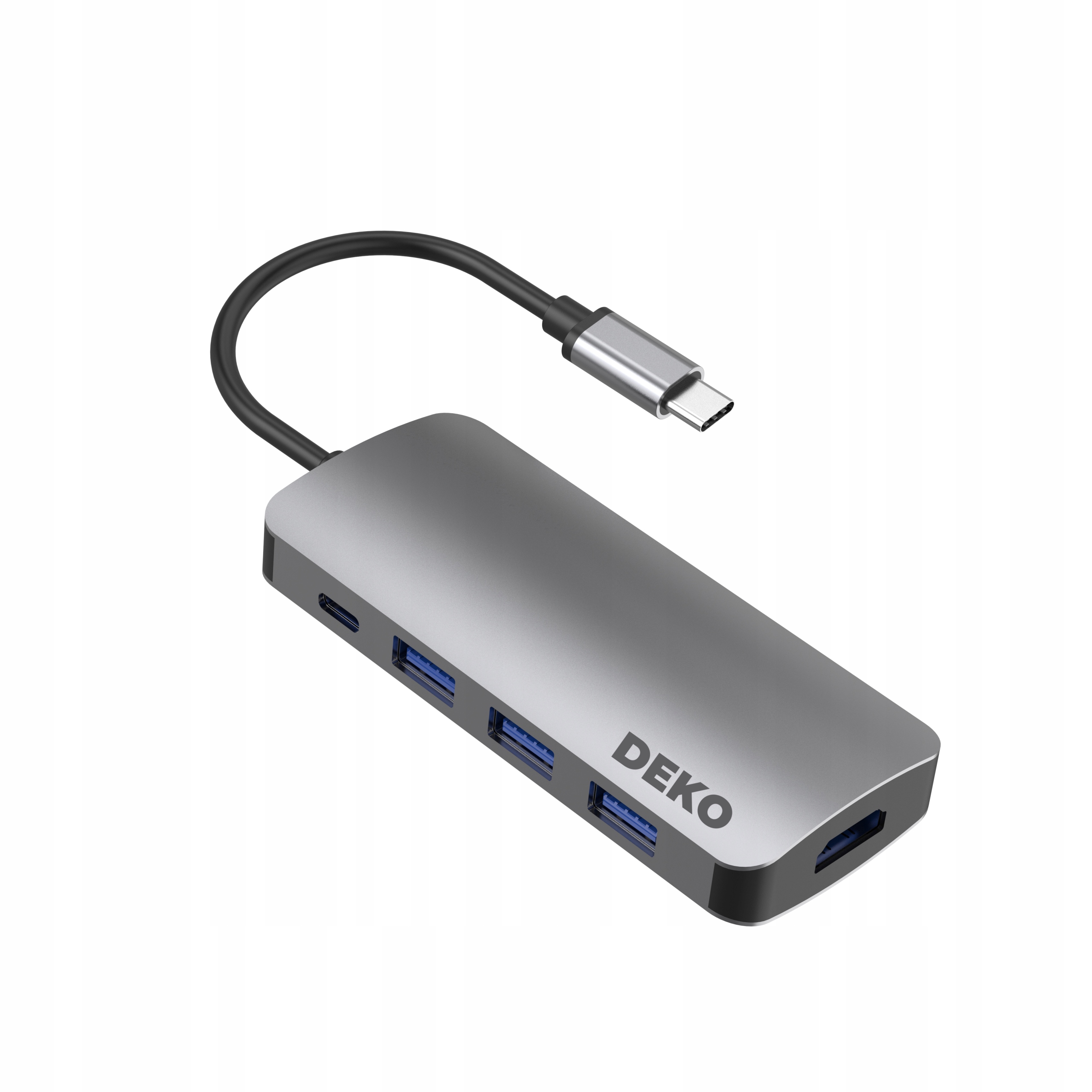 Hub USB C 5w1 Stacja Dokująca 100W HDMI 4K 60Hz 3xUSB DEKO Lite