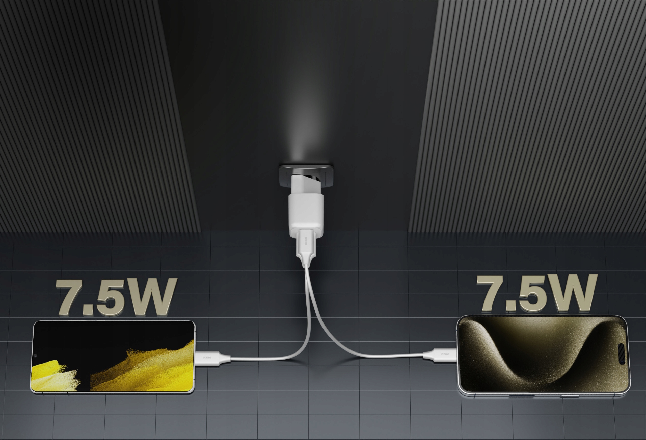 SZYBKA ŁADOWARKA USB C DO TELEFONU UNIWERSALNA 20W + KABEL USB C 100W BIAŁA