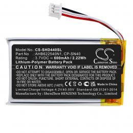 Baterie Sennheiser Urbanite XL CP-SN40 s kapacitou 600 mAh