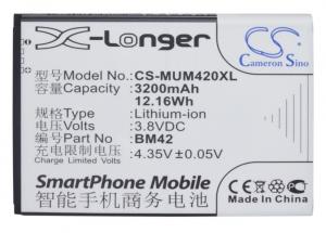 Baterie Xiaomi Note BM42 s kapacitou 3200 mAh