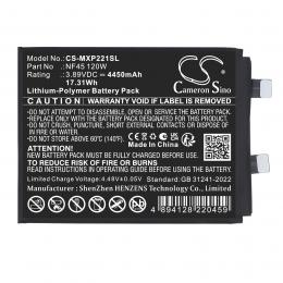 Baterie Motorola Edge 30 Ultra (120 W) NF45 120 W 4450 mAh