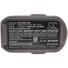 Baterie Ryobi ZRP813 P104 2000mAh