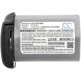 Baterie pro Canon 1DX LP-E19 s kapacitou 2600 mAh