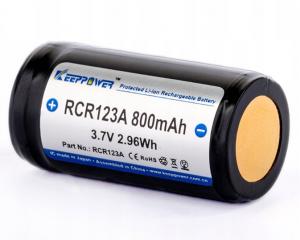Baterie 16340 Keeppower 800mAh Li-Ion 3,7V chráněná