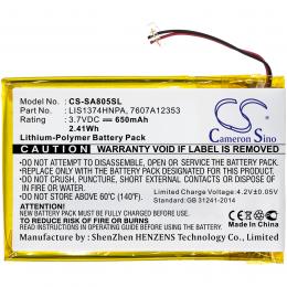 Baterie Sony NWZ-A801 1-756-702-11 650 mAh