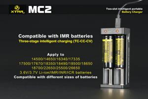 MC2-C Xtar Li-Ion nabíječka 3,7V 18650 21700 26650