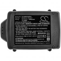 Baterie Worx WU381 WA3512 4000mAh
