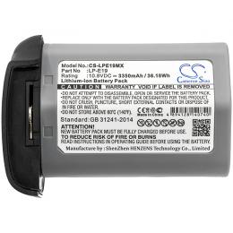 Baterie pro Canon 1DX LP-E19 s kapacitou 3350 mAh