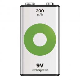 Baterie 9V 6F22 6LR61 200mAh GP ReCyko+ B1