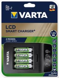 LCD Smart nabíječka + měření kapacity Varta + 4xAA 2100