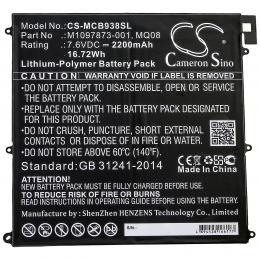 Baterie Microsoft Surface Book MQ08 s kapacitou 2200 mAh