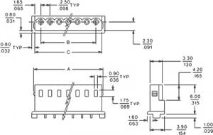 Konektor Molex 5264-2P samice pro montáž