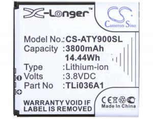 Baterie pro Alcatel Y900NB TLi036A1 3800 mAh